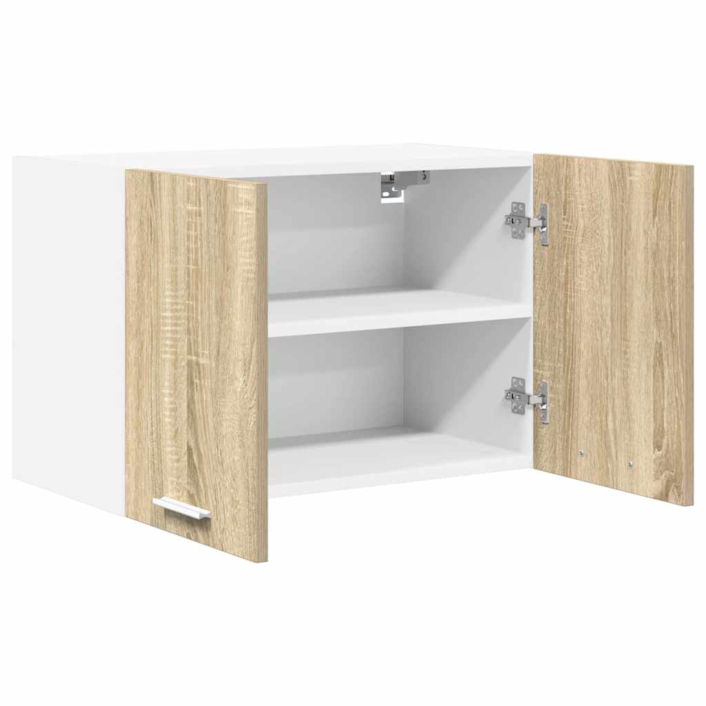 Hängeschrank mit Tür Riga Sonoma-Eiche und Weiß 60 x 31 x 40 cm